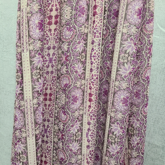 American‎ Eagle Floral Purple Halter Maxi Dress Sz Small - Picture 7 of 16
